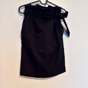 H&M - Black Paper-bag Skirt w/ Belt